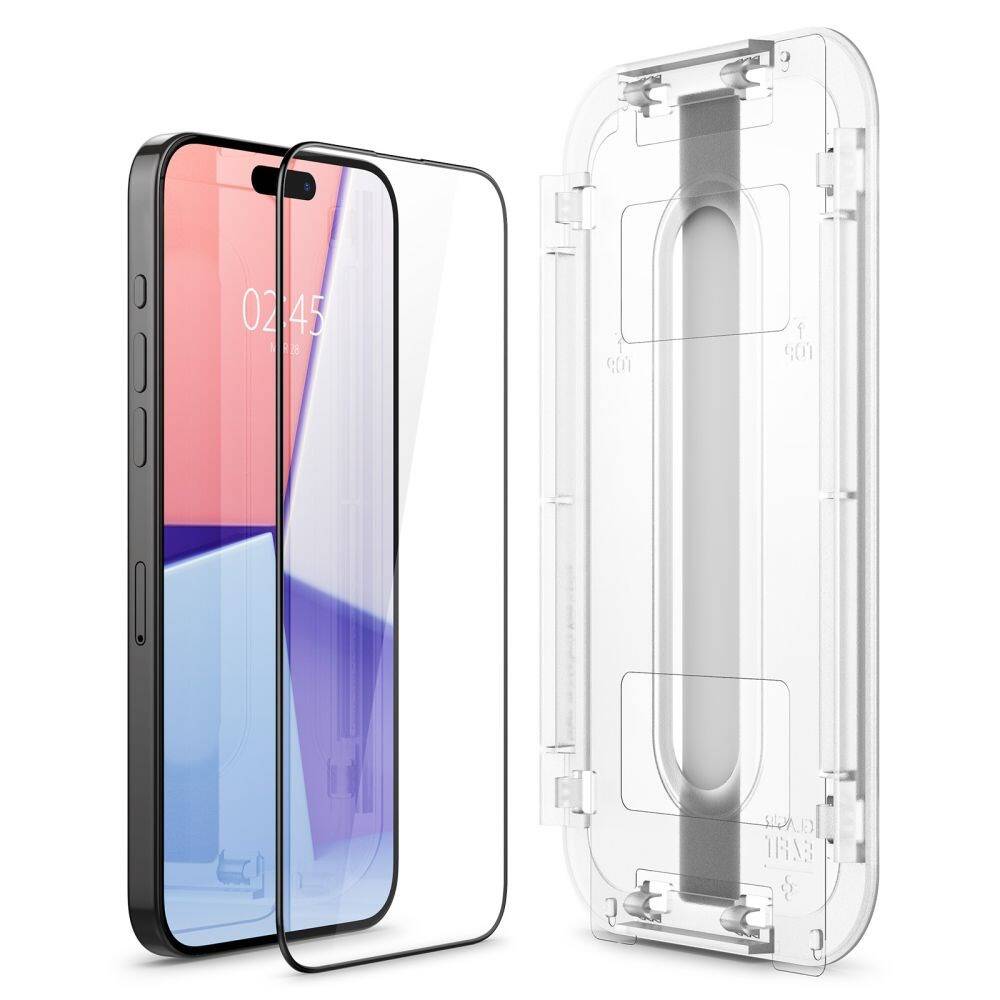 Szkło hartowane Spigen Glas.tr EZ Fit FC 2-Pack z ramką aplikacyjną do Apple iPhone 15 Pro Max